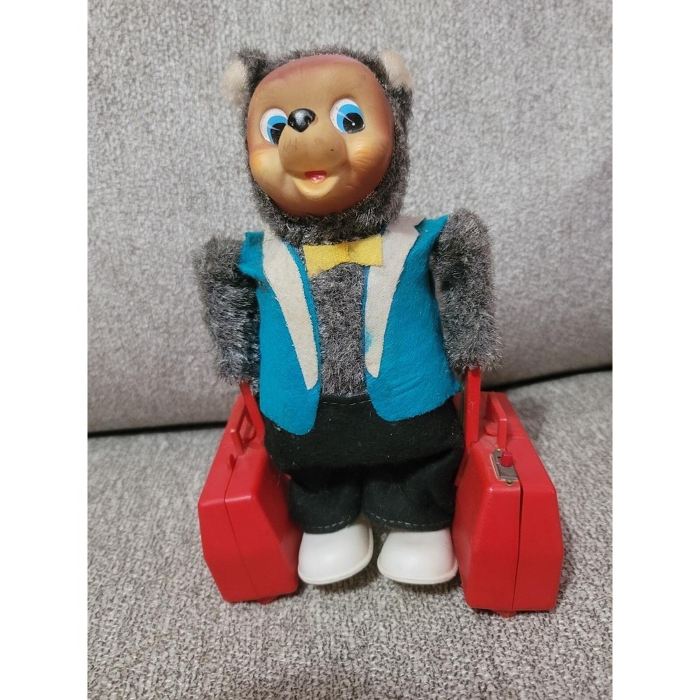 Antigue TUMBLES THE BEAR Battery Oper. Illfelder Toy Co. Grandma Core. Works